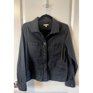 Maurice’s Charcoal Grey Cotton Structured Button Up Casual Jacket M Pockets